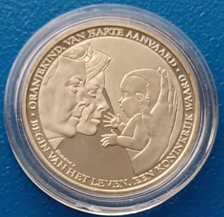 Geboortepenning Prinses Catharina Amalia - 2003 UNC, Postzegels en Munten, Penningen en Medailles, Overige materialen, Nederland