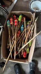 +- 100 fakkels diverse kleuren, Tuin en Terras, Ophalen of Verzenden, Gebruikt