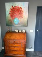 Prachtig kleurrijk schilderij. Klaprozen 100X100 cm, Antiek en Kunst, Kunst | Schilderijen | Abstract, Ophalen