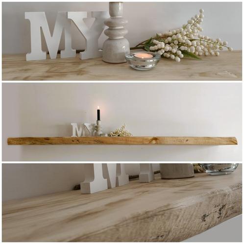 XXL Houten wandplank | BEUKEN | 169cm | incl. mont.pennen, Huis en Inrichting, Woonaccessoires | Wandplanken en Boekenplanken
