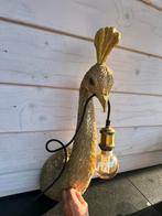 Gouden wandlamp Pauw!, Huis en Inrichting, Lampen | Wandlampen, Ophalen of Verzenden, Zo goed als nieuw