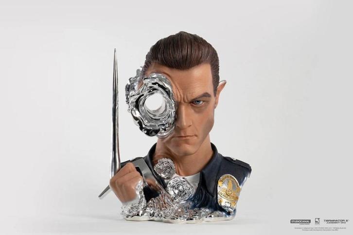 Pure Arts Terminator 2 T-1000 life-size Bust Deluxe, Verzamelen, Film en Tv, Nieuw, Film, Beeldje, Replica of Model, Ophalen of Verzenden