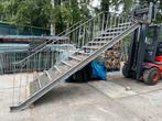 Stalen trap 2.31 h 123 br. gegalvaniseerde 35 graden leuning, Ophalen, Gebruikt