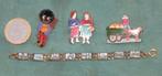 4 vintage geemailleerde sieraden o.a. een Golliwog, Ophalen of Verzenden, Overige materialen, Broche