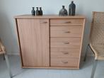 Houten ladekast / dressoir (licht eikenfineer), Huis en Inrichting, Kasten | Ladekasten, Ophalen, Gebruikt, 100 tot 150 cm, 5 laden of meer