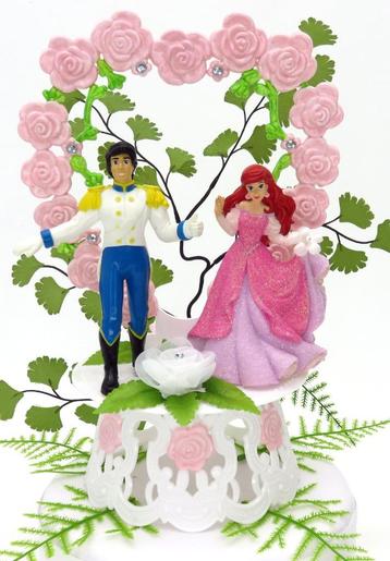 Prachtige taarttopper met Prinses Ariel en Prins Erik. beschikbaar voor biedingen