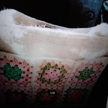 Mooie kleine jute zak. Handmade gehaakt  beschikbaar voor biedingen