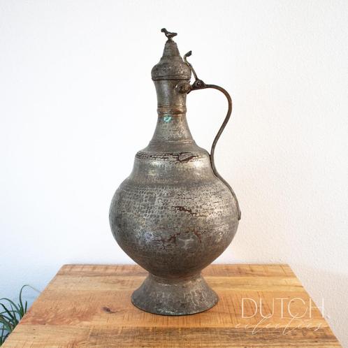 Antieke Ottomaanse Metalen Waterkan, Antiek en Kunst, Antiek | Koper en Brons, Ophalen of Verzenden