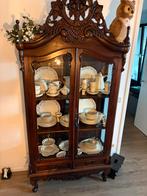 Antieke servieskast met Wedgwood Queen's Ware servies, Antiek en Kunst, Ophalen