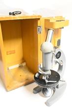 vintage school microscoop in kist euromex malmberg fysica, Ophalen of Verzenden, Minder dan 400x, Biologische microscoop