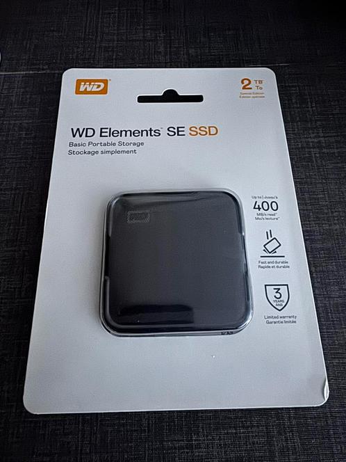 WD elements SE SSD 2 tb se ssd nieuw! Inc garantie, Computers en Software, Harde schijven, Nieuw, Laptop, Extern, SSD, USB, Ophalen of Verzenden