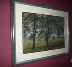 August Oppenberg koeien landschap in prachtige lijst 93x75cm, Ophalen