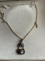 Vintage ketting met blauwe steentjes, Overige materialen, Nieuw, Ophalen of Verzenden, Met edelsteen