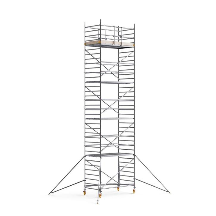 Custers CR Rolsteiger nieuw 1,3x2,5m (10 mtr werkhoogte), Doe-het-zelf en Verbouw, Steigers, Nieuw, Rolsteiger of Kamersteiger