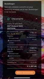 GP tickets Pit Grandstand Zandvoort, Twee personen