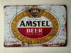 Vintage Amstel Bier  Reclamebord, Verzamelen, Merken en Reclamevoorwerpen, Ophalen of Verzenden, Gebruikt