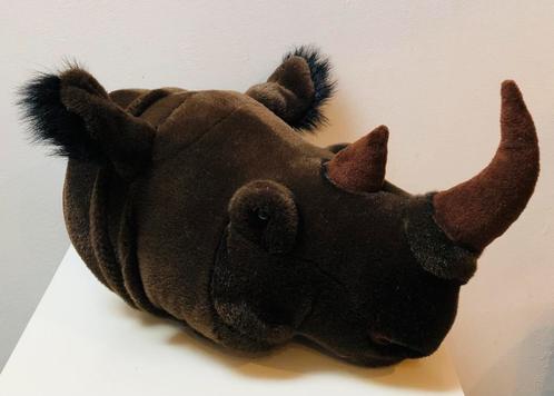 Grote pluche neushoorn kop voor aan de muur, Kinderen en Baby's, Speelgoed | Knuffels en Pluche, Overige typen, Ophalen of Verzenden