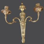 Antieke koperen wandkandelaar (36 cm hoog), Verzenden, Koper of Brons