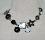 OTAZU Ketting Zwart Wit Swarovski, Overige materialen, Gebruikt, Met strass, Zwart