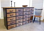 Prachtige industriele vintage toonbank werkbank ladekast, Huis en Inrichting, Kasten | Ladekasten, Ophalen, Gebruikt, 150 tot 200 cm