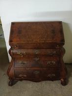 Antieke wortelnoten secretaire met geheime lade, Antiek en Kunst, Ophalen