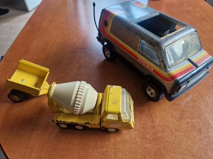 Vintage Tonka Speelgoed Set - Bestelwagen & Betonmolen, Antiek en Kunst, Antiek | Speelgoed, Ophalen of Verzenden