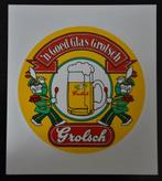 sticker bier goed glas Grolsch reclame campagne Carnaval, Verzamelen, Nieuw, Bedrijf of Vereniging, Ophalen of Verzenden