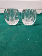waxcinelichthouder kristal 2 stuks, Ophalen of Verzenden, 'T Olde Gre-j, Info@toldegrej.nl, Endepoelstraat 20f Didam