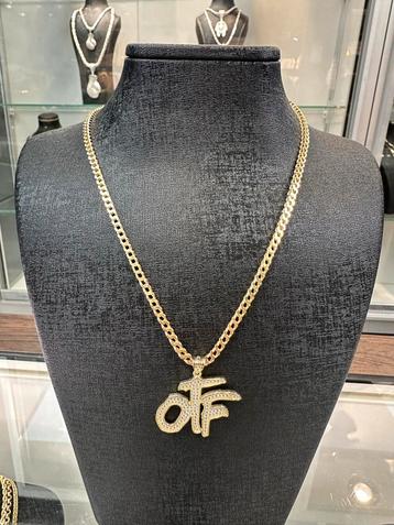 14k Gouden Franco Ketting met OTF Hanger beschikbaar voor biedingen