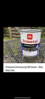 Attentie! Attentie!, gezocht trimetal satin ral 9001 verf, Doe-het-zelf en Verbouw, Verf, Beits en Lak, Wit, Nieuw, Ophalen of Verzenden