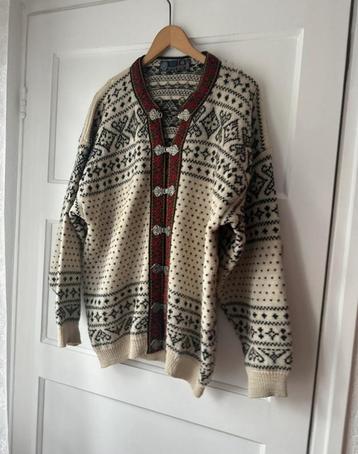 vintage noors wollen vest orginele sluiting Kaare Gjose XL beschikbaar voor biedingen