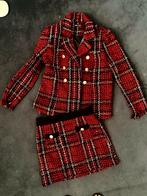 Mooi Schots Ruit Mantelpakje Maat XS/S, Ophalen of Verzenden, Zo goed als nieuw, Rood, Overige typen