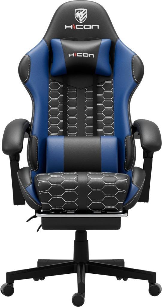 Gamestoel - Gaming stoel - Game stoel-150 kg - Zwart Blauw, Huis en Inrichting, Bureaustoelen, Nieuw, Bureaustoel, Zwart, Ergonomisch