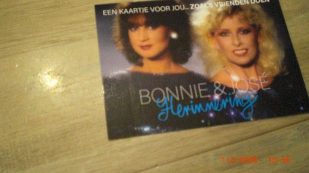 Bonnie & Jose Kaart, Ophalen of Verzenden, Zo goed als nieuw, Foto of Kaart