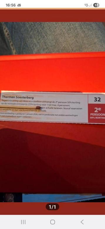 Thermen en sauna soesterberg 2e pers 50% korting beschikbaar voor biedingen