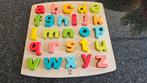 Alfabet puzzel hout kleine letters, Ophalen of Verzenden, 10 tot 50 stukjes, Zo goed als nieuw