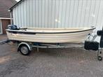 Tour/Visboot Crescent met 15pk Yamaha en trailer Complete se, Watersport en Boten, Ophalen, 10 tot 30 pk, Zo goed als nieuw, 3 tot 6 meter