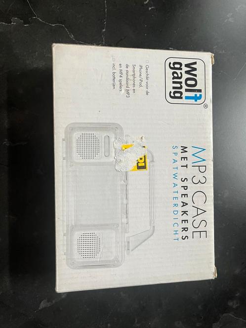 MP3 Case met speakers spatwaterdicht, Audio, Tv en Foto, Mp3-spelers | Accessoires | Overige merken, Zo goed als nieuw, Ophalen of Verzenden