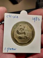 Chinese Panda 1 Yuan Munt 1983, Postzegels en Munten, Munten | Azië, Ophalen of Verzenden, Oost-Azië, Losse munt