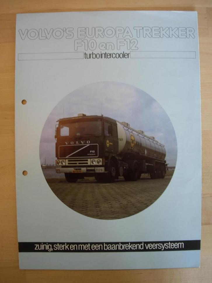 Volvo F10 / F12 Trekker Brochure 1984, Boeken, Auto's | Folders en Tijdschriften, Zo goed als nieuw, Volvo, Ophalen