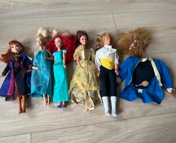 Disney Barbie poppen Belle, Beest, Ariel, Frozen beschikbaar voor biedingen