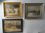 3 klassieke schilderijen paarden oa H.p Groen, Antiek en Kunst, Ophalen of Verzenden
