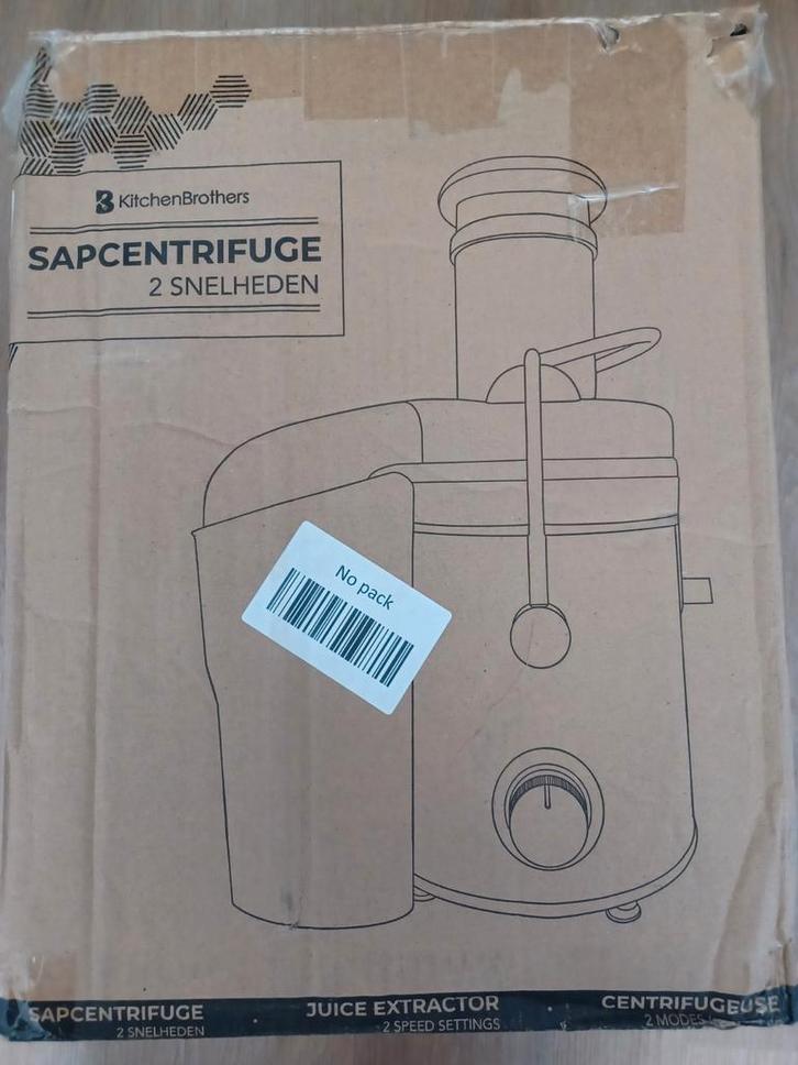 KitchenBrothers Sapcentrifuge, Witgoed en Apparatuur, Juicers, Zo goed als nieuw, Sapcentrifuge, Elektrisch, Ophalen of Verzenden