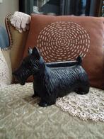 Brocante Zwarte Gietijzeren Laarsschraper Hond  ** Mimosa **, Tuin en Terras, Tuinwanddecoratie, Ophalen of Verzenden, Gebruikt