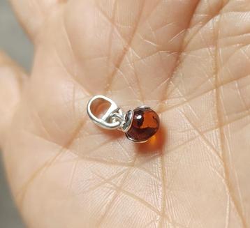 925 zilveren hanger met natuurlijke Barnsteen(Amber) beschikbaar voor biedingen