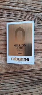Parfumproefje van rabanne million gold, Ophalen of Verzenden, Nieuw, Proef of Tester, Gevuld