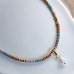 Kralen ketting dames met Parel hanger, Verzenden, Nieuw, Goud, Overige materialen