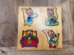 Rolf schoolmateriaal houten inlegpuzzel/puzzel eekhoorns, Ophalen of Verzenden, Zo goed als nieuw, Van hout, Minder dan 10 stukjes