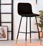 Velvet Zwartkleurige Barkrukken. 2x. 65/70/78 cm. Nieuw., In hoogte verstelbaar, 60 tot 90 cm, Nieuw, Ophalen of Verzenden