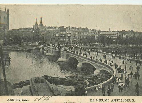 (388-196-007) Amsterdam De Nieuwe Amstelbrug, Verzamelen, Ansichtkaarten | Nederland, Noord-Holland, Verzenden